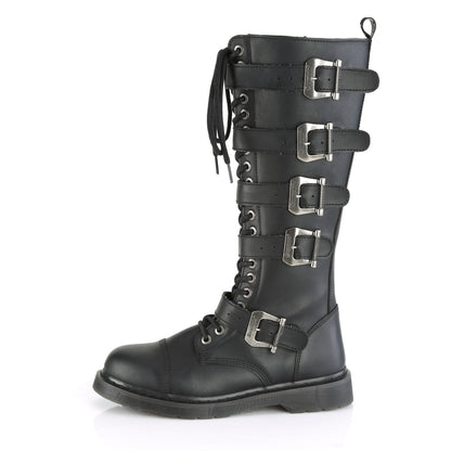 DemoniaCult Botas para hombre BOLT-425 BLK de cuero vegano