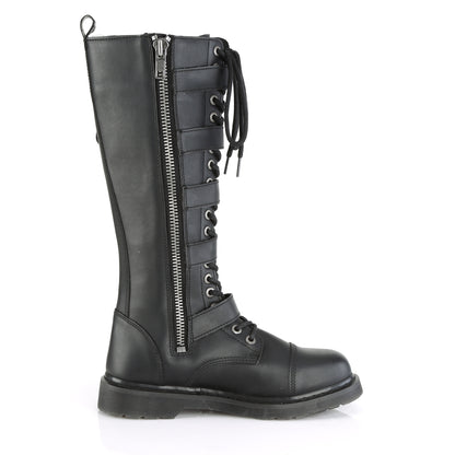 DemoniaCult Botas para hombre BOLT-425 BLK de cuero vegano