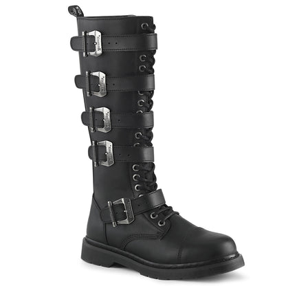 DemoniaCult Botas para hombre BOLT-425 BLK de cuero vegano