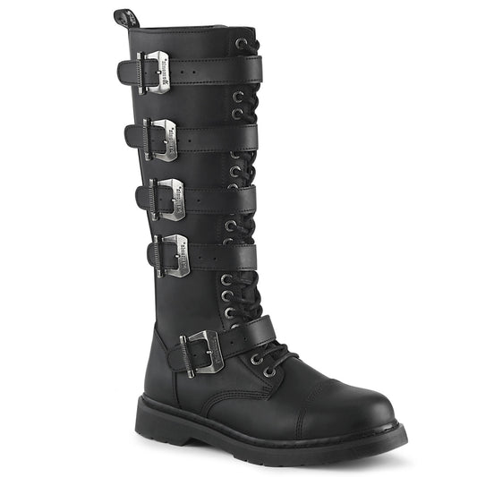 DemoniaCult Botas para hombre BOLT-425 BLK de cuero vegano