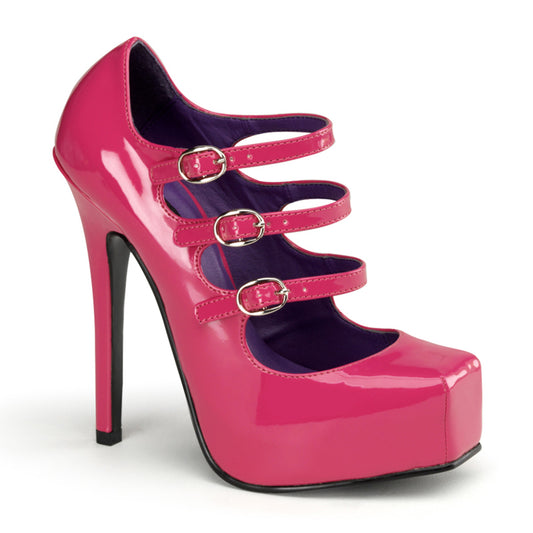 Devious Womens Pumps BONDAGE-03 H. Pink Pat