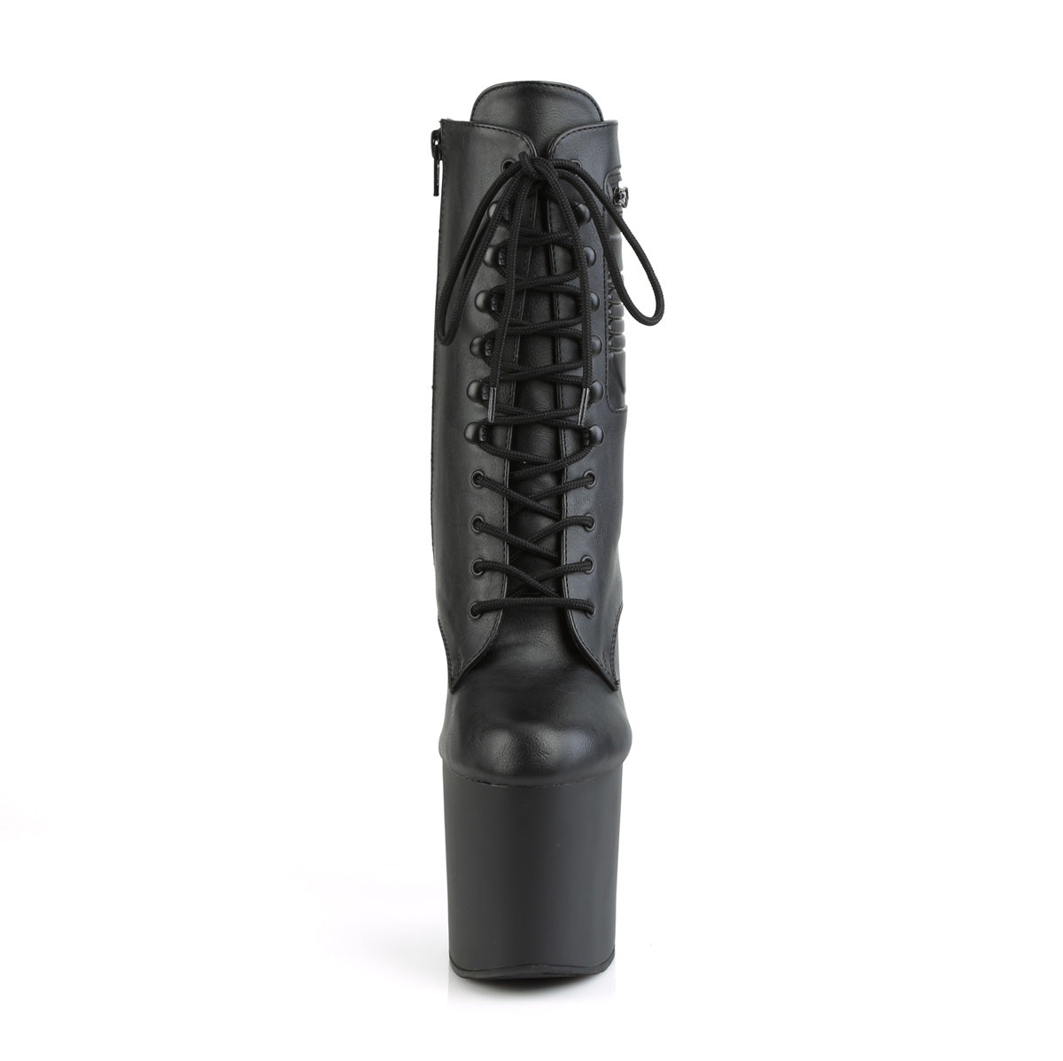 Pleaser Womens Ankle Boots BONDGIRL-1020PK Blk Faux Leather/Blk Matte