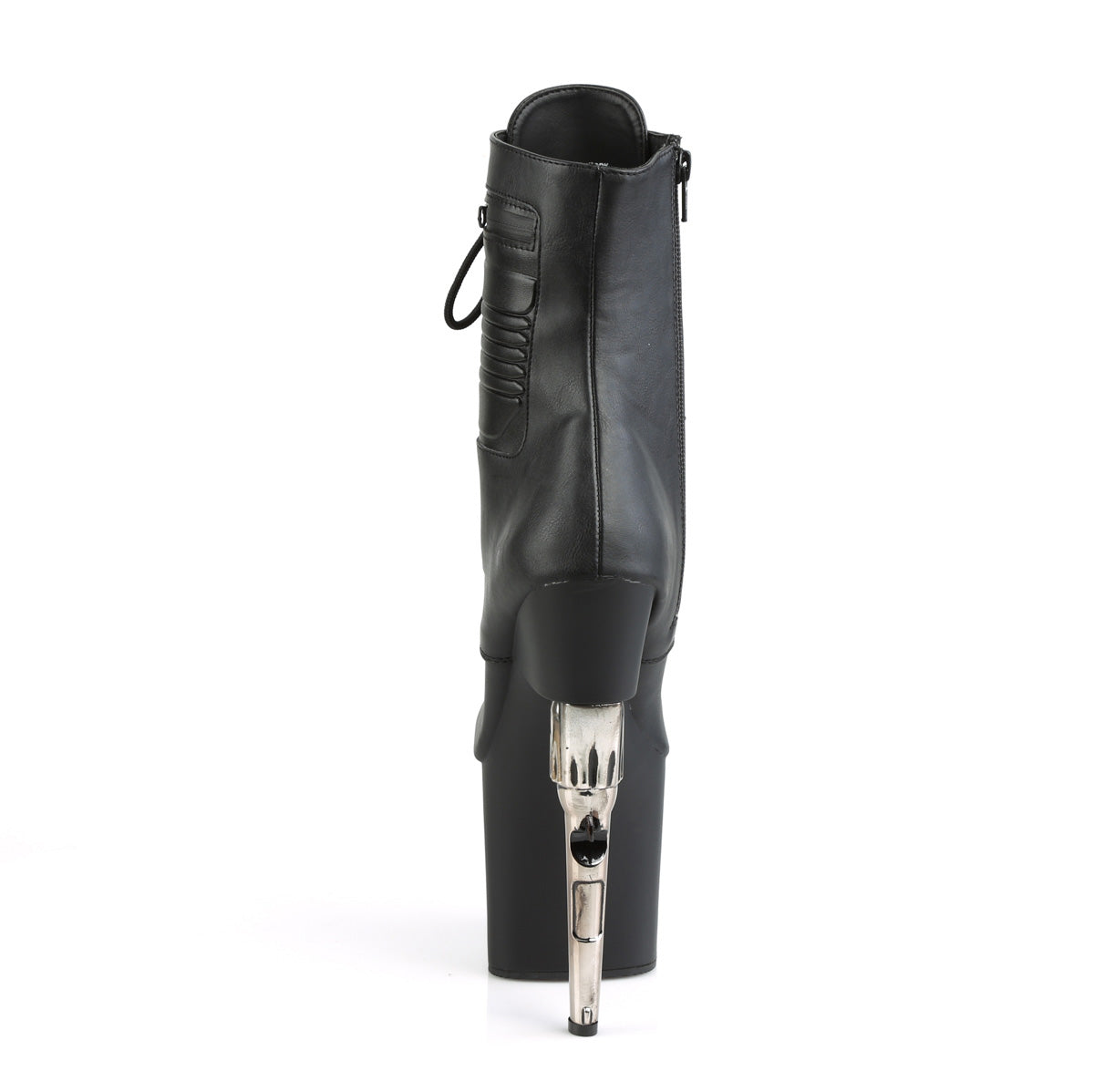 Pleaser Womens Ankle Boots BONDGIRL-1020PK Blk Faux Leather/Blk Matte