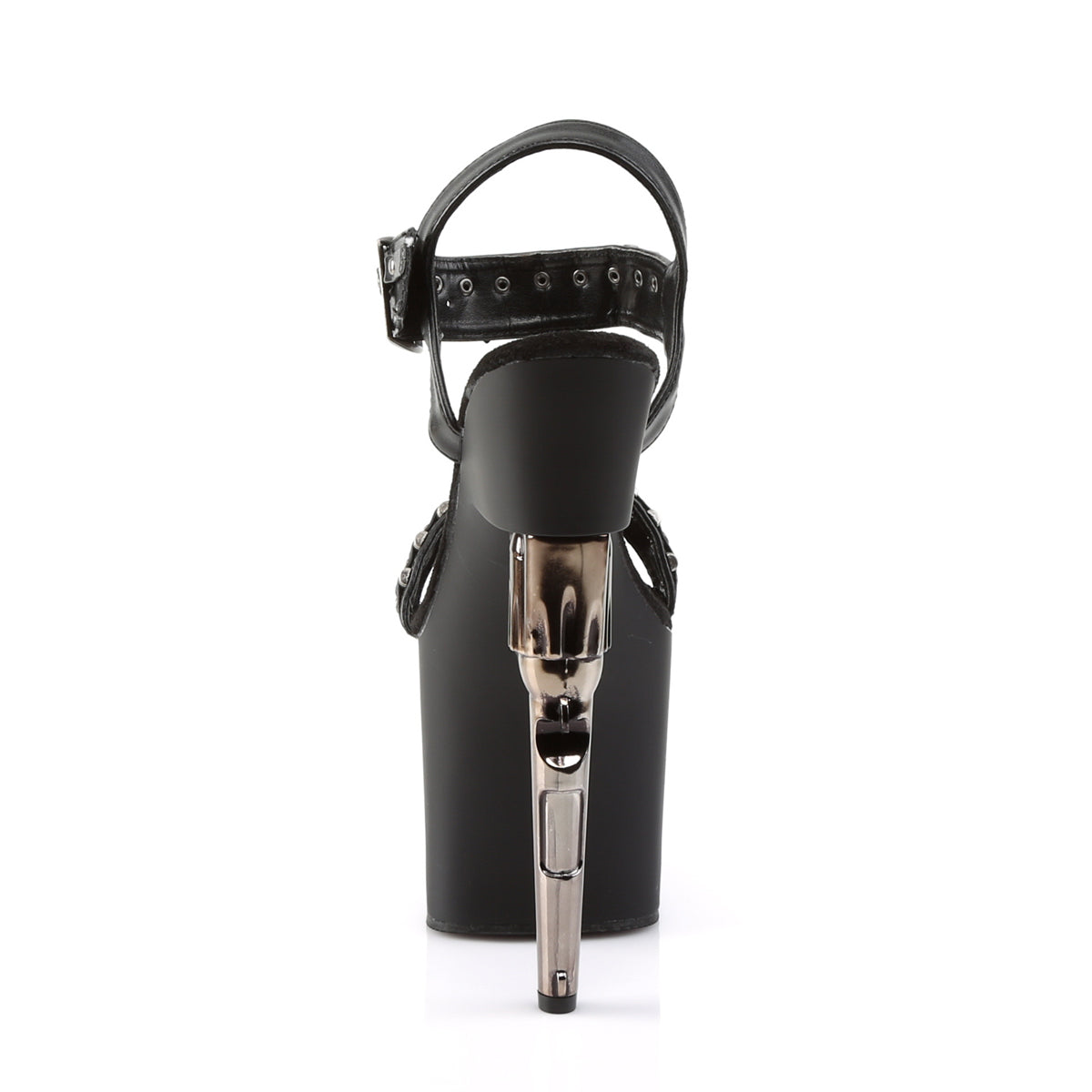 Pleaser Sandalias para mujer BONDGIRL-712 Blk Faux Cuero / Blk Mate