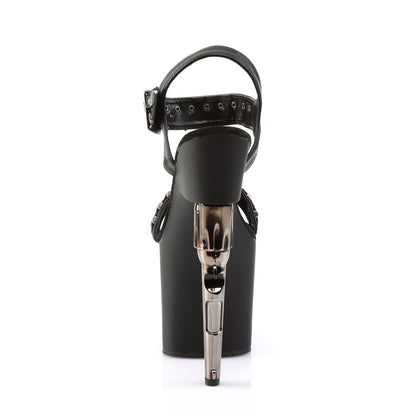 Pleaser Sandalias para mujer BONDGIRL-712 Blk Faux Cuero / Blk Mate