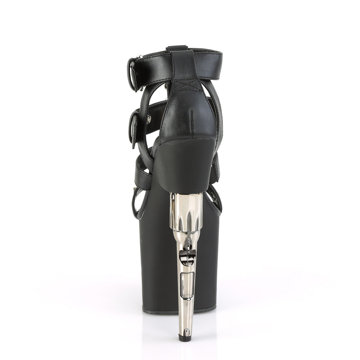 Pleaser Sandalias para mujer BONDGIRL-758 Blk Faux Cuero / Blk Mate