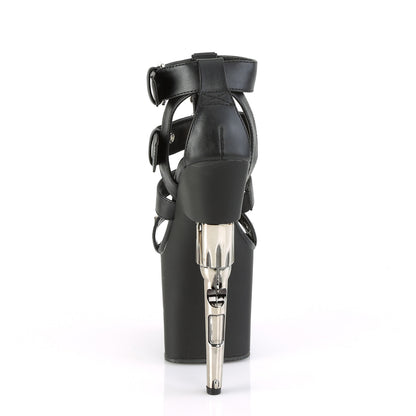 Pleaser Sandalias para mujer BONDGIRL-758 Blk Faux Cuero / Blk Mate