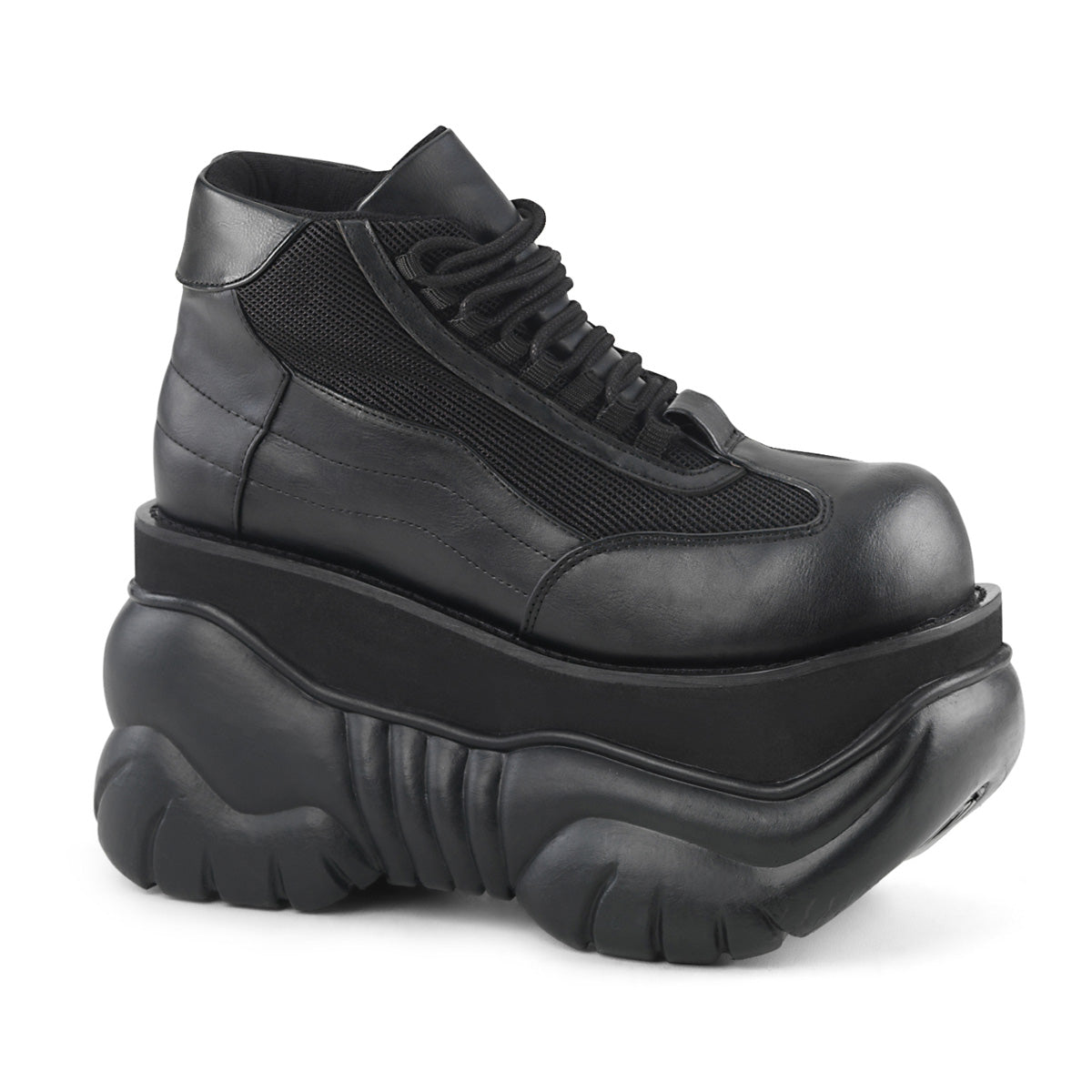 DemoniaCult Mens Boots BOXER-01 Blk Vegan Leather