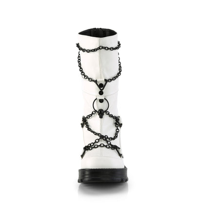 DemoniaCult  Botas BRATTY-120 WHT cuero vegano