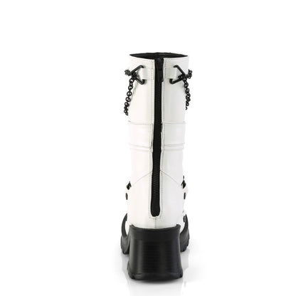DemoniaCult  Botas BRATTY-120 WHT cuero vegano