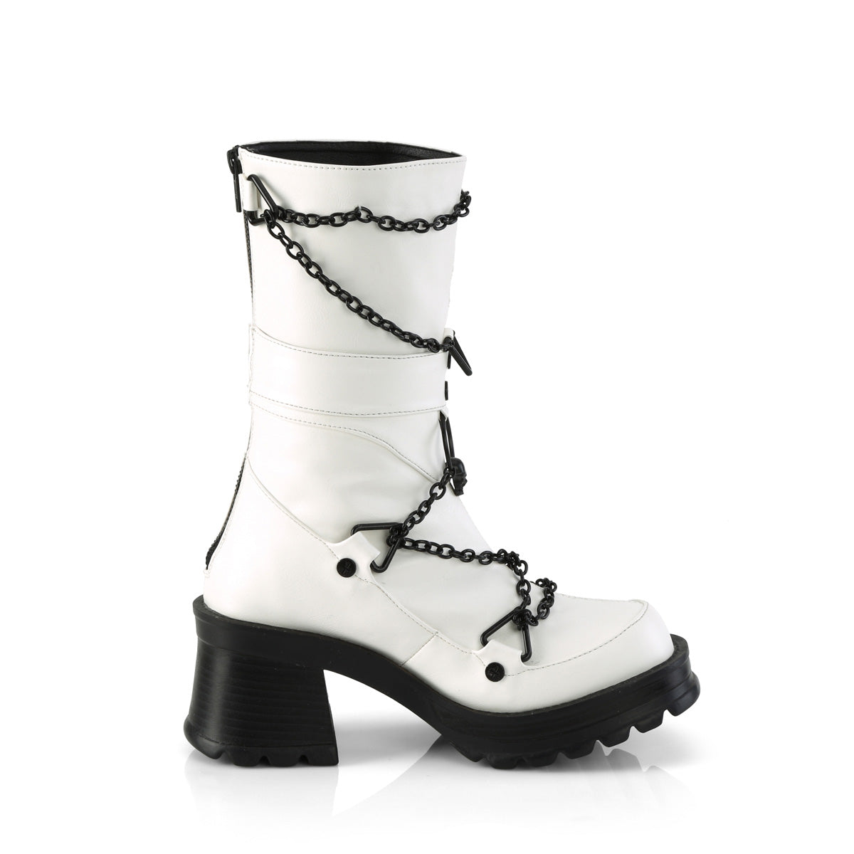 DemoniaCult  Botas BRATTY-120 WHT cuero vegano