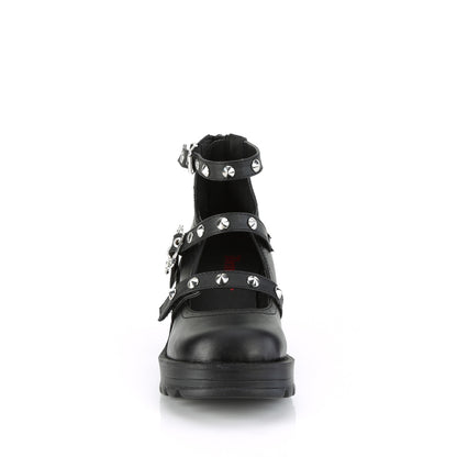 DemoniaCult  Zapatillas BRATTY-30 BLK de cuero vegano