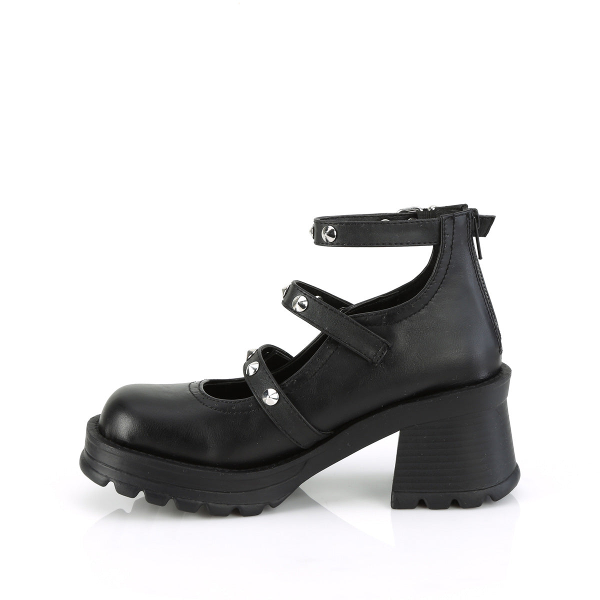 DemoniaCult  Zapatillas BRATTY-30 BLK de cuero vegano