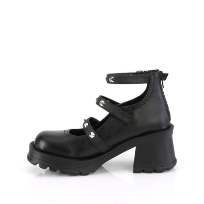 DemoniaCult  Zapatillas BRATTY-30 BLK de cuero vegano
