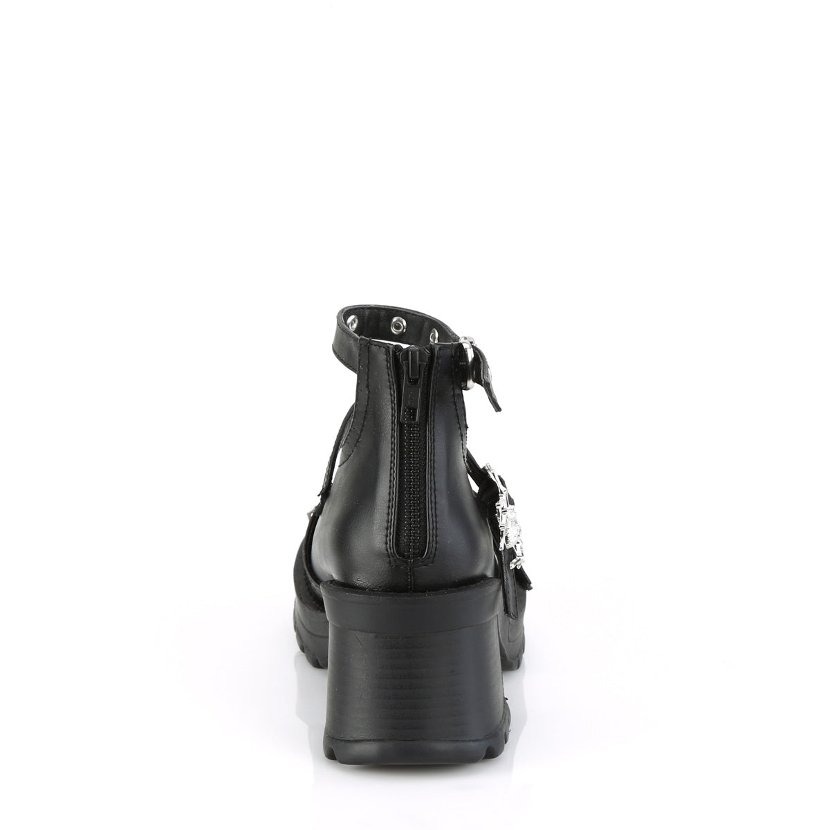 DemoniaCult  Zapatillas BRATTY-30 BLK de cuero vegano