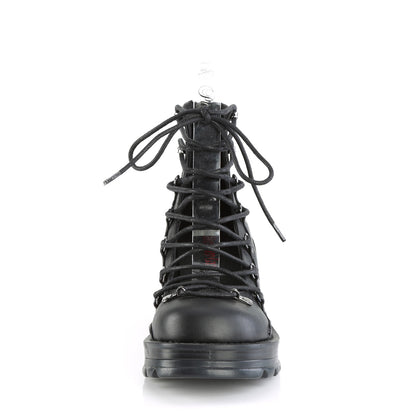 DemoniaCult  Zapatillas BRATTY-32 BLK de cuero vegano
