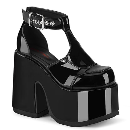 DemoniaCult Womens Sandals CAMEL-103 Blk Pat