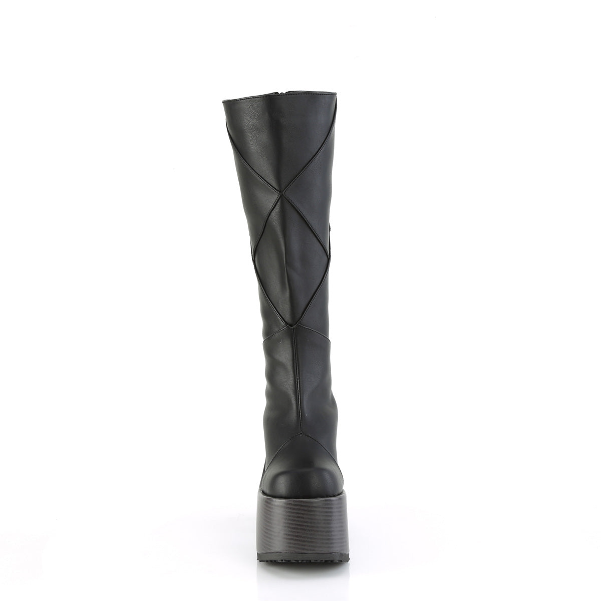 DemoniaCult  Botas CAMEL-280 BLK de cuero vegano