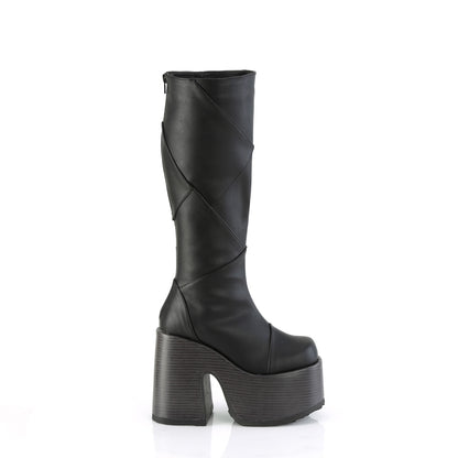 DemoniaCult  Botas CAMEL-280 BLK de cuero vegano