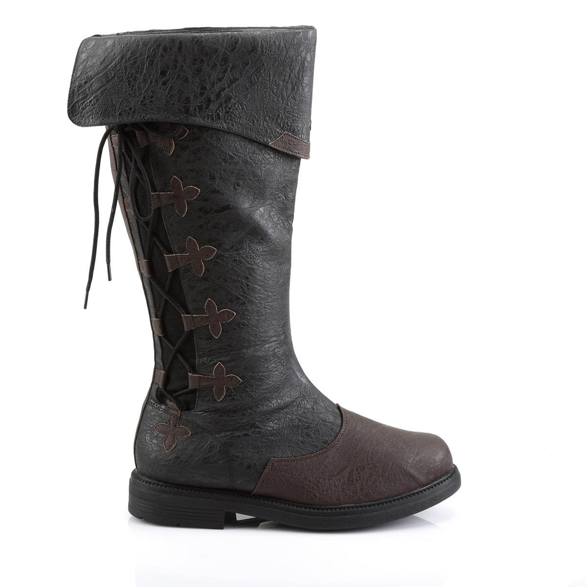 Funtasma Botas para hombre CAPTAIN-110 PU angustiada Blk-Brown