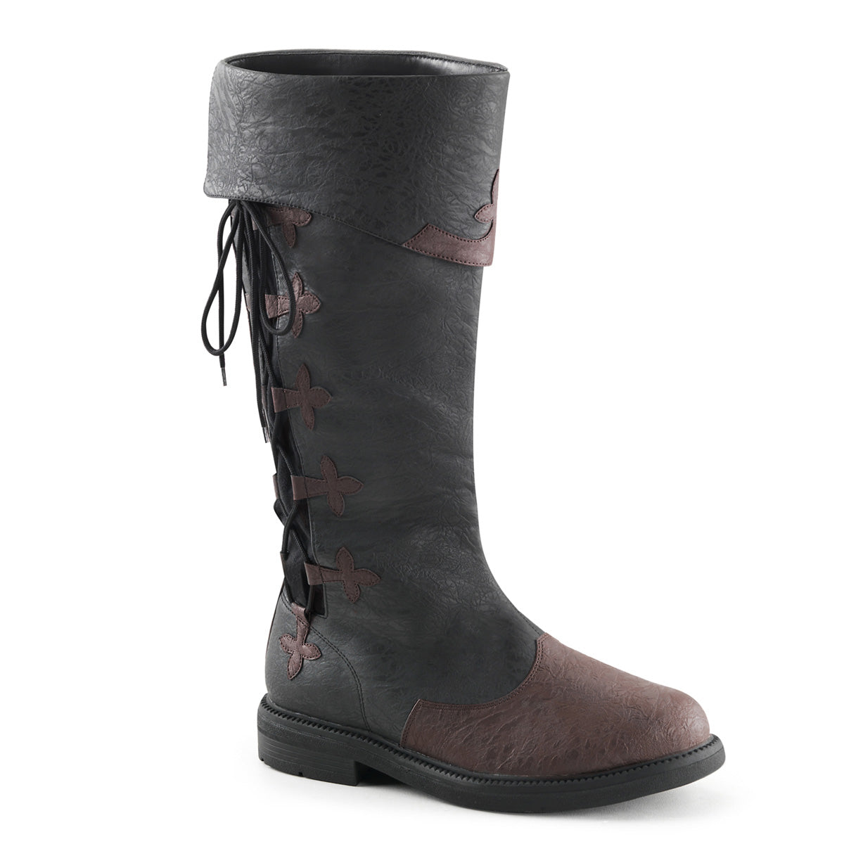Funtasma Botas para hombre CAPTAIN-110 PU angustiada Blk-Brown