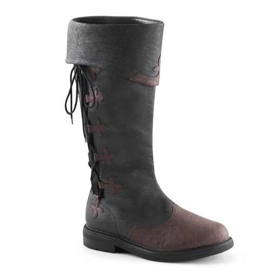 Funtasma Botas para hombre CAPTAIN-110 PU angustiada Blk-Brown