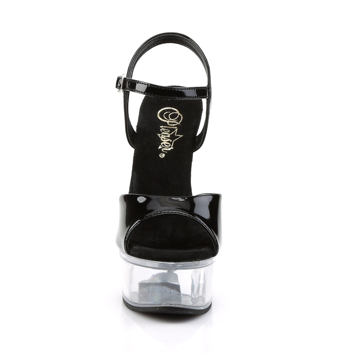 Pleaser Womens Sandals CAPTIVA-609 Blk Pat/Clr