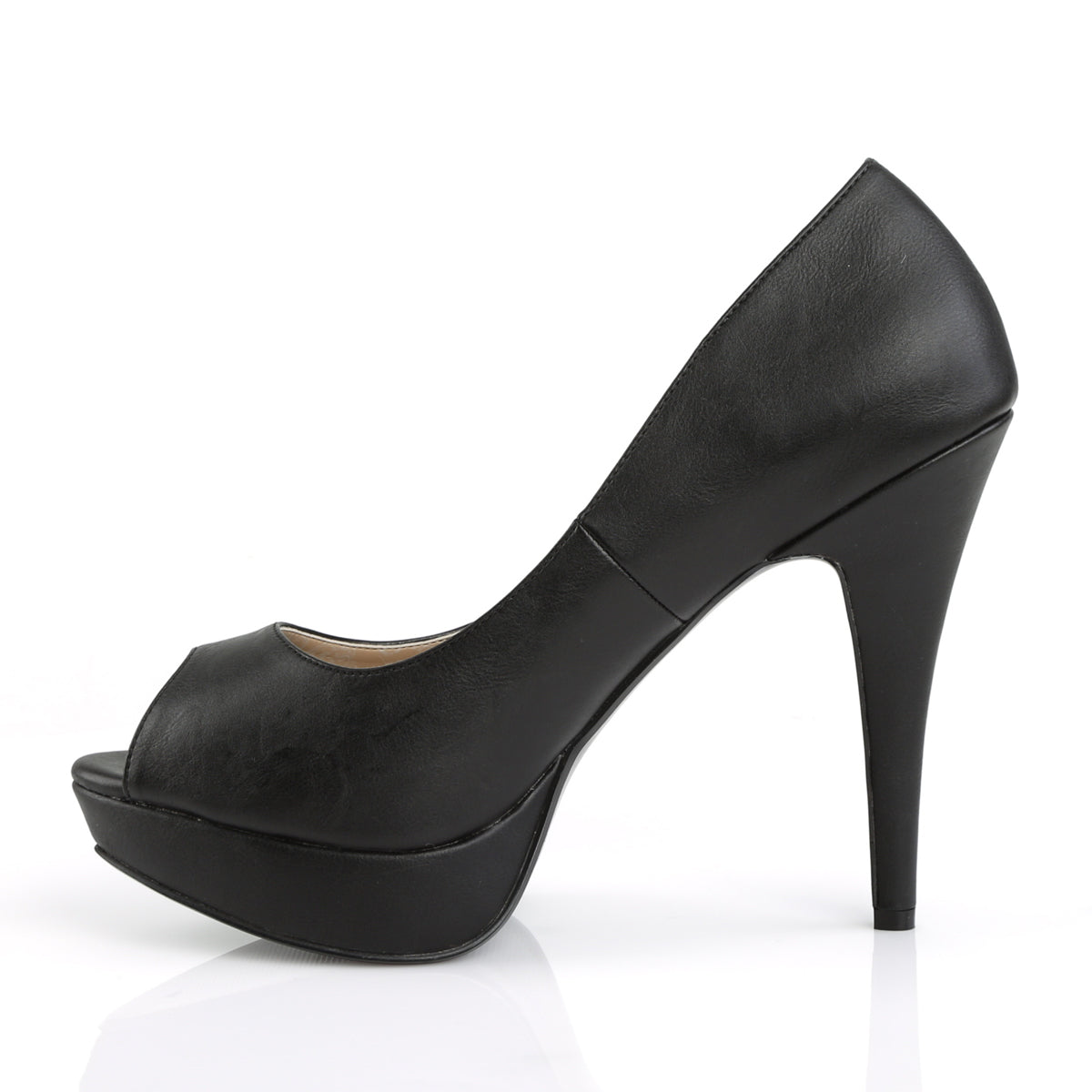 Pleaser Pink Label Bombas para mujer CHLOE-01 Blk Faux Cuero