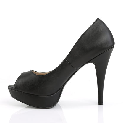 Pleaser Pink Label Bombas para mujer CHLOE-01 Blk Faux Cuero