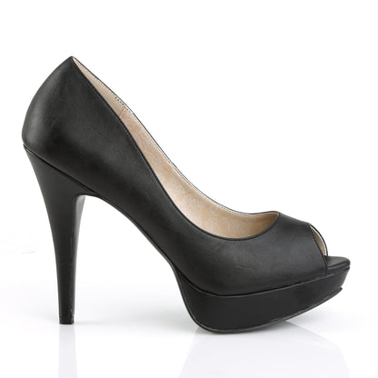 Pleaser Pink Label Bombas para mujer CHLOE-01 Blk Faux Cuero