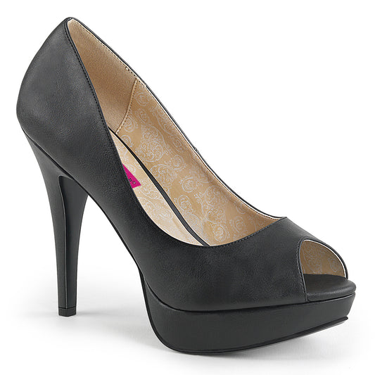 Pleaser Pink Label Bombas para mujer CHLOE-01 Blk Faux Cuero