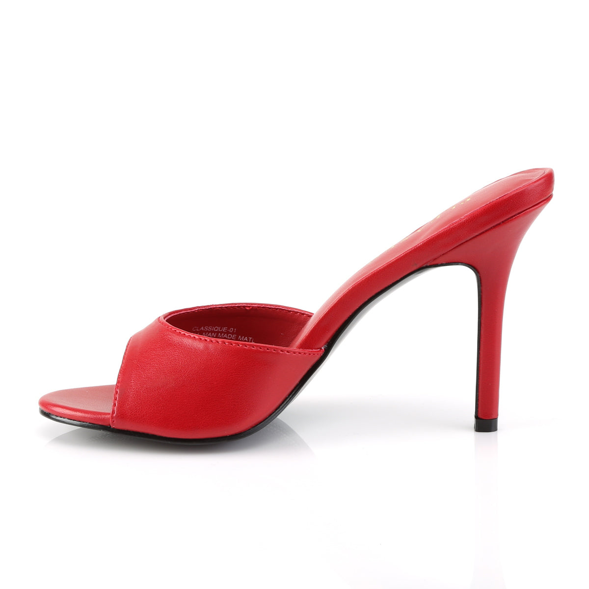 Pleaser Bombas para mujer CLASSIQUE-01 Red Kid PU