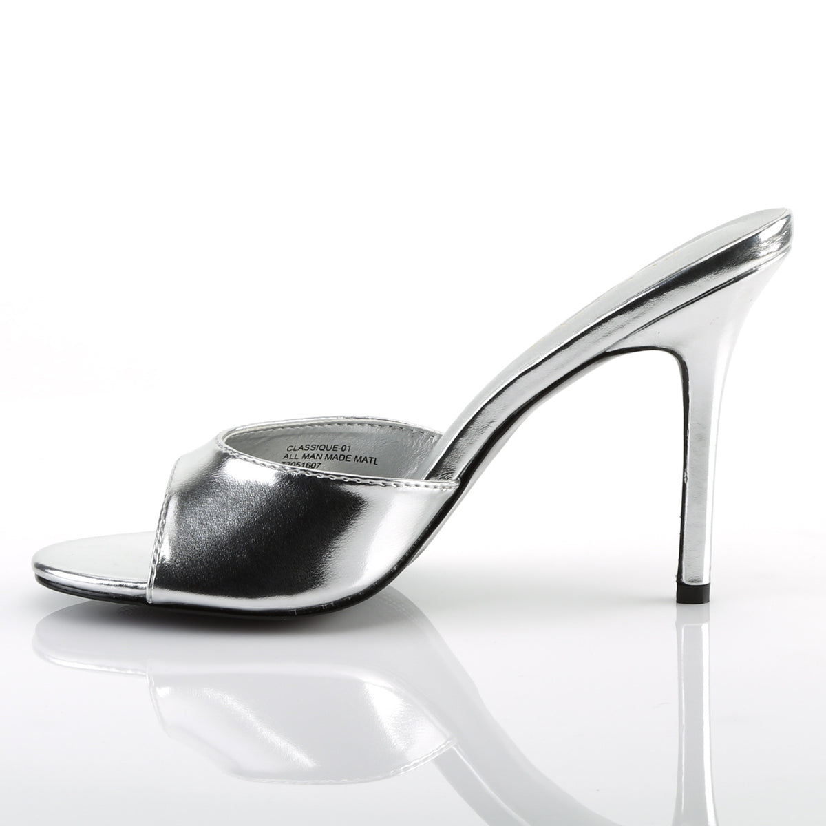 Pleaser Bombas para mujer CLASSIQUE-01 SLV Metallic PU