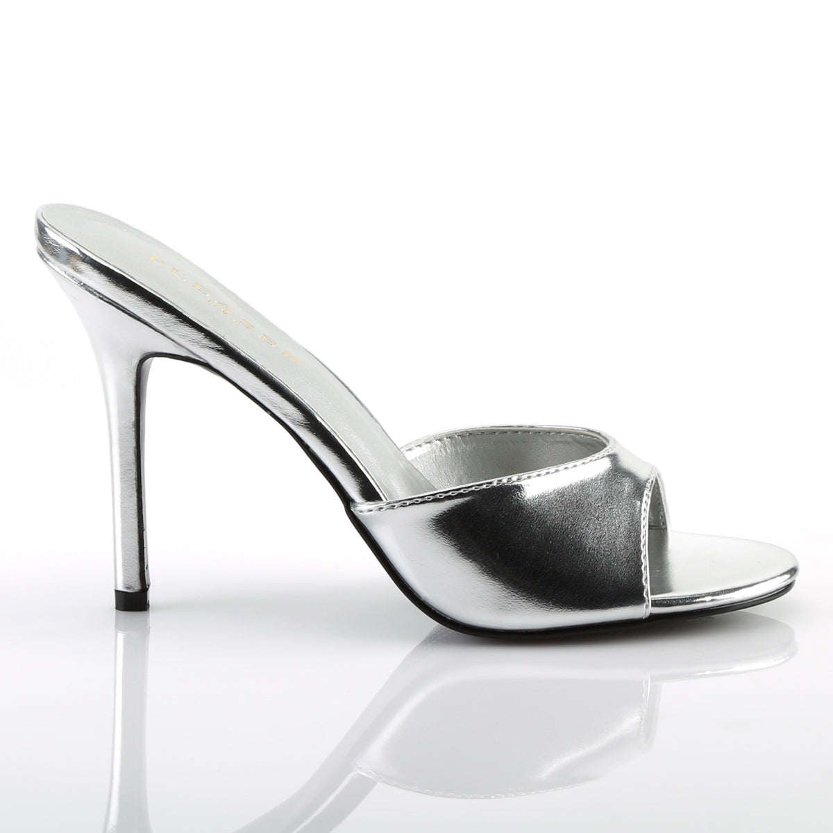 Pleaser Womens Pumps CLASSIQUE-01 Slv Metallic Pu