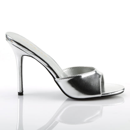 Pleaser Bombas para mujer CLASSIQUE-01 SLV Metallic PU
