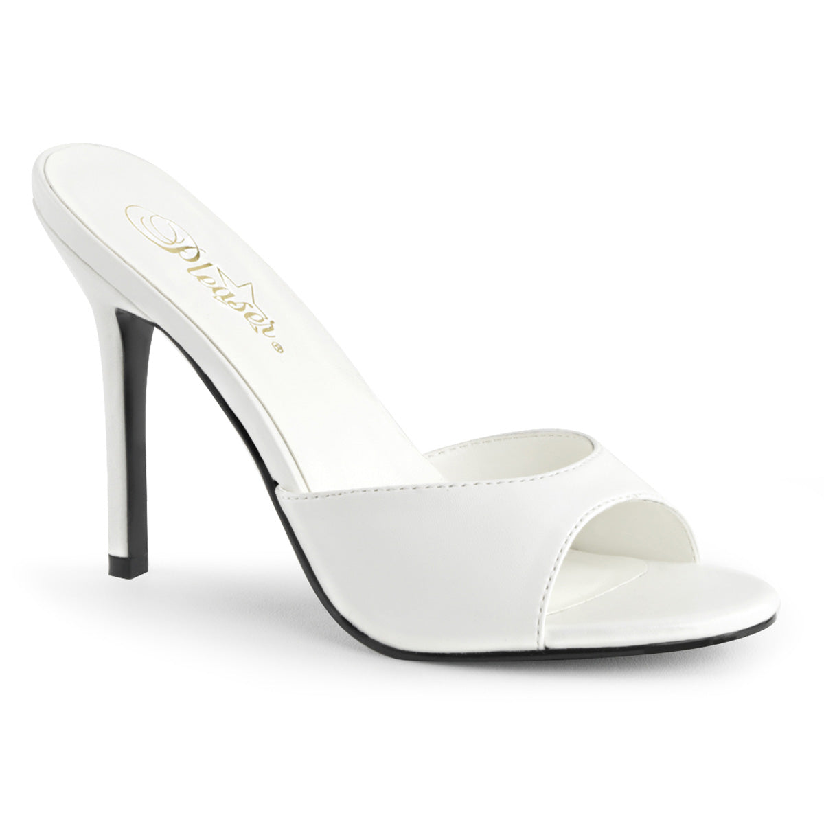 Pleaser Bombas para mujer CLASSIQUE-01 wht kid pu