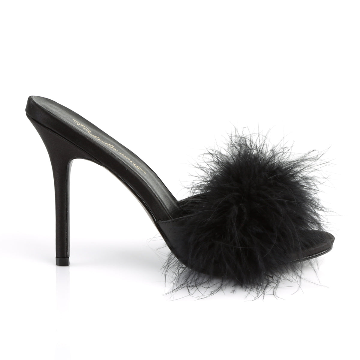 Fabulicious Womens Sandals CLASSIQUE-01F Blk Pu-Fur