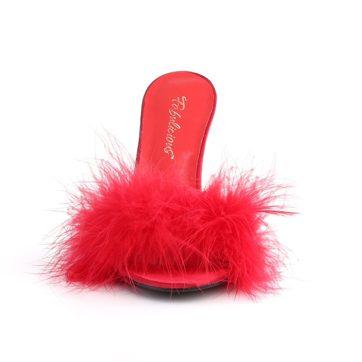 Fabulicious Womens Sandals CLASSIQUE-01F Red Pu-Fur