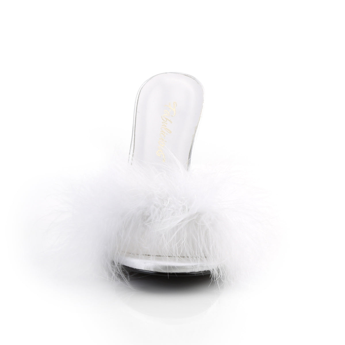 Fabulicious Womens Sandals CLASSIQUE-01F Wht Pu-Fur