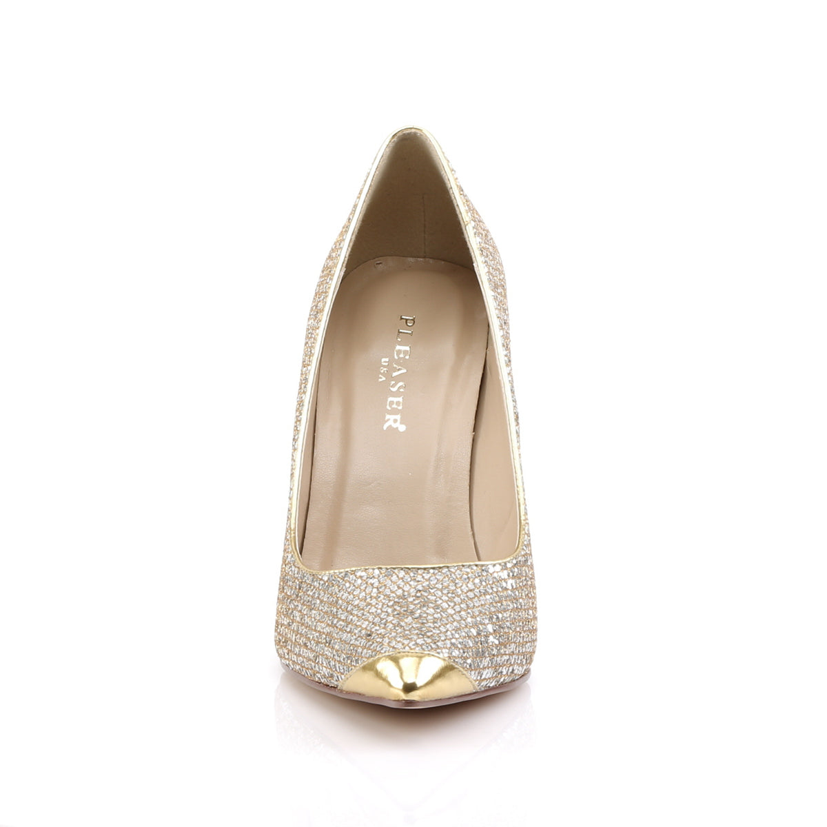Pleaser Bombas para mujer CLASSIQUE-20 oro glittery cojo pu