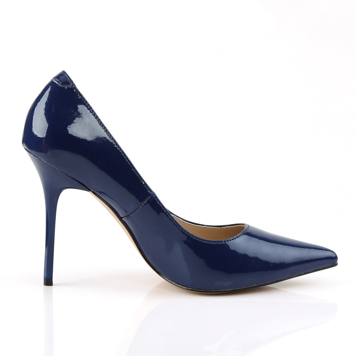 Pleaser Womens Pumps CLASSIQUE-20 Navy Blue Pat