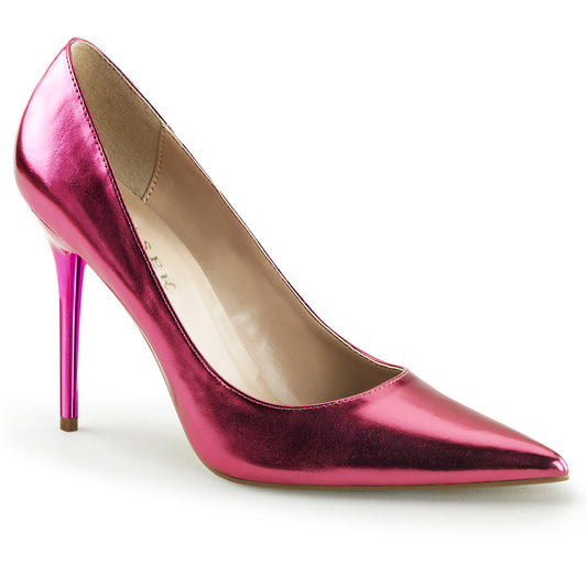 Pleaser Bombas para mujer CLASSIQUE-20 PU metálica rosa
