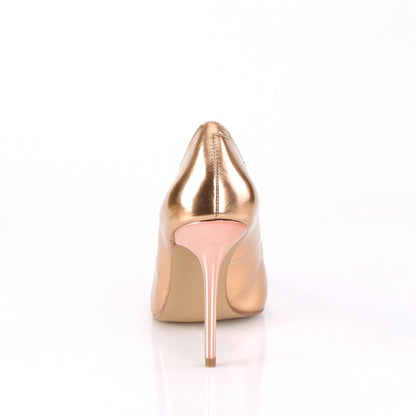 Pleaser Womens Pumps CLASSIQUE-20 Rose Gold Metallic Pu
