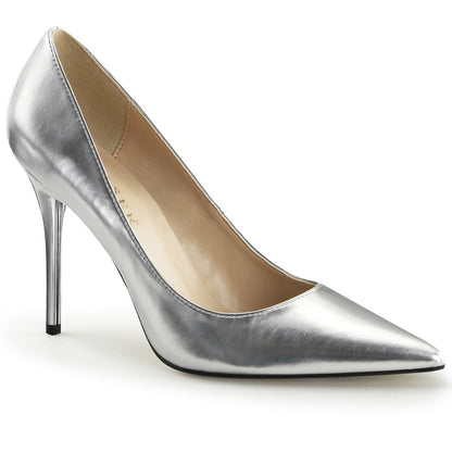Pleaser Bombas para mujer CLASSIQUE-20 SLV MET PU