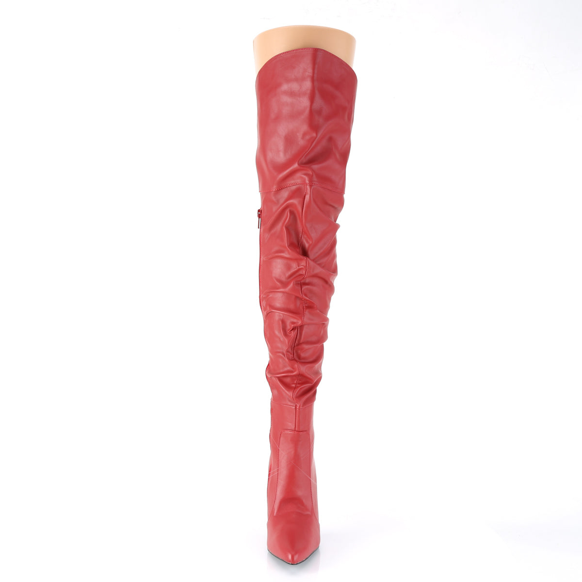 Pleaser Botas de mujer CLASSIQUE-3011 Red Faux Cuero
