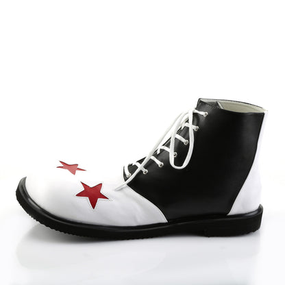 Funtasma Womens Low Shoe CLOWN-02 Blk-Wht Pu