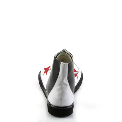 Funtasma Womens Low Shoe CLOWN-02 Blk-Wht Pu