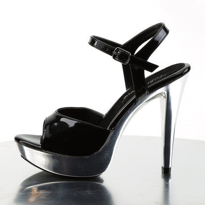 Fabulicious Sandalias para mujer COCKTAIL-509 BLK / SLV Chrome