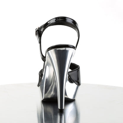 Fabulicious Sandalias para mujer COCKTAIL-509 BLK / SLV Chrome