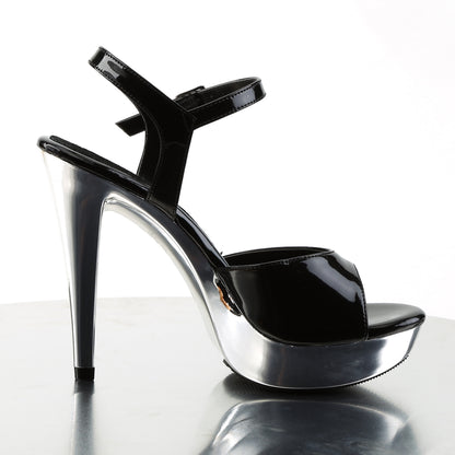 Fabulicious Sandalias para mujer COCKTAIL-509 BLK / SLV Chrome